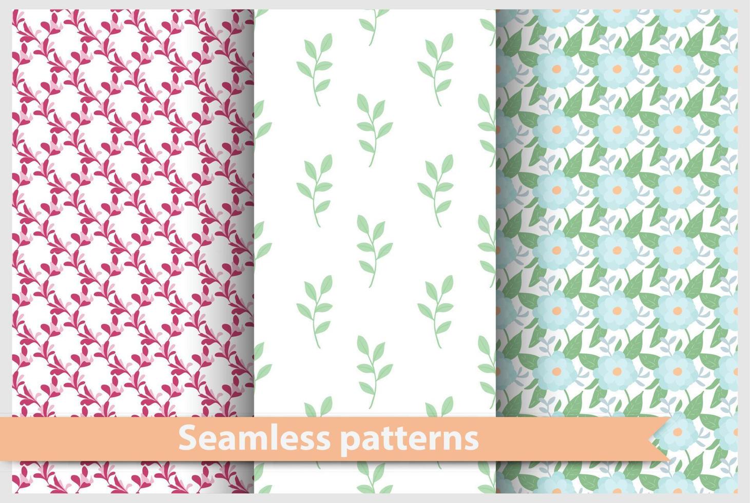 Vector seamless pattern. Artistic background with a floral pattern.