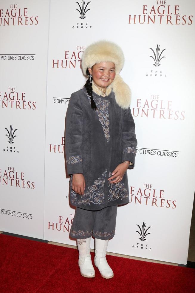 LOS ANGELES, OCT 18 - Aisholpan Nurgaiv at the The Eagle Huntress Premiere at the Pacific Theatres at The Grove on October 18, 2016 in Los Angeles, CA photo