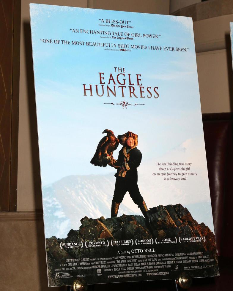 LOS ANGELES, OCT 18 -  The Eagle Huntress Poster at the The Eagle Huntress Premiere at the Pacific Theatres at The Grove on October 18, 2016 in Los Angeles, CA photo