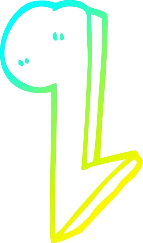 cold gradient line drawing cartoon musical notes vector