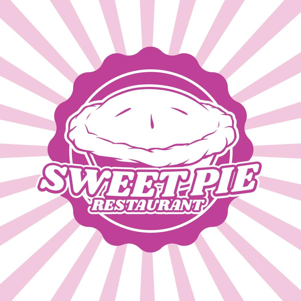 sweet pie logo for restaurant vector