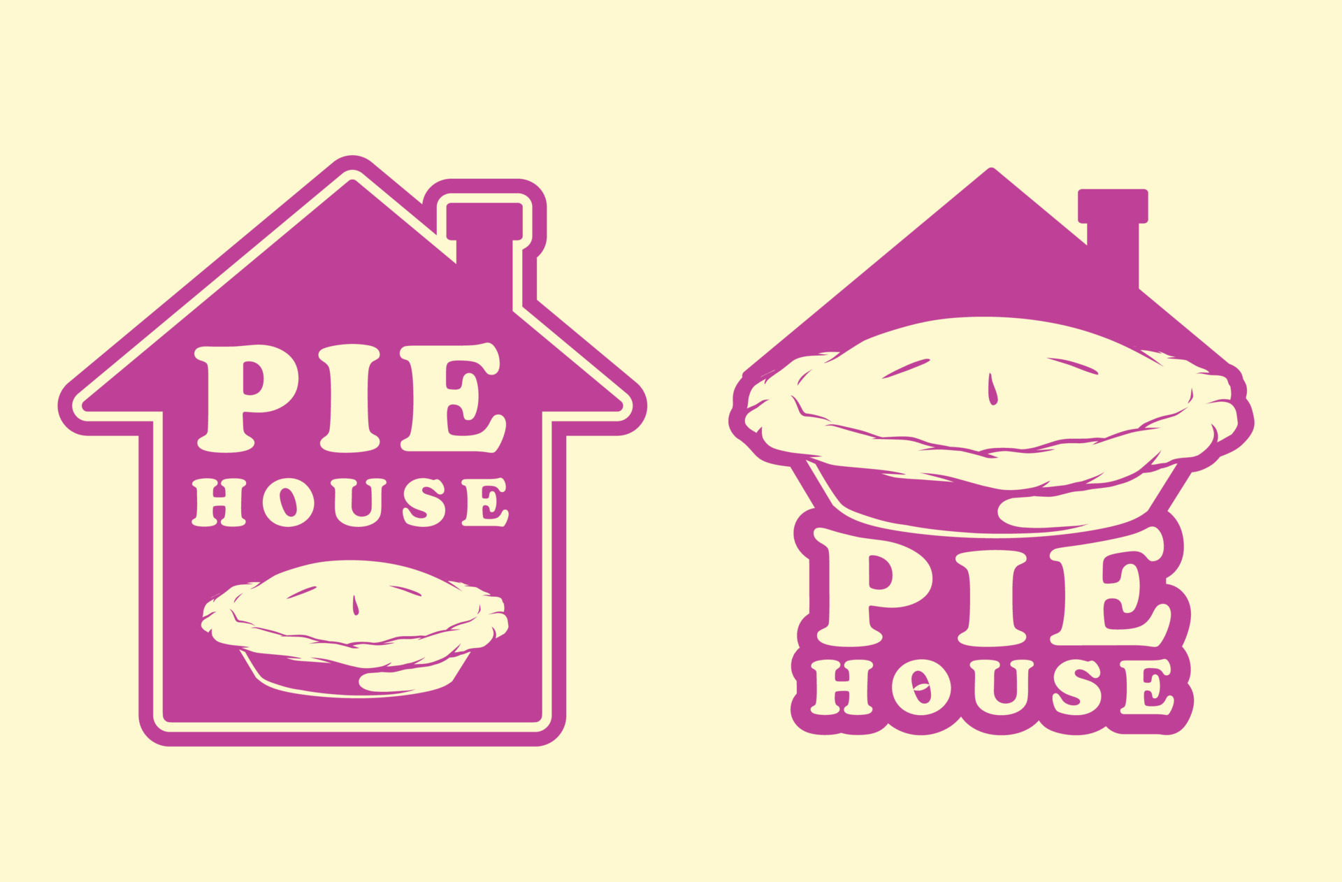 pie house logo design for store 10623485 Vector Art at Vecteezy