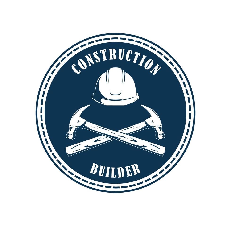 concepto de logotipo simple constructor de construcción vector