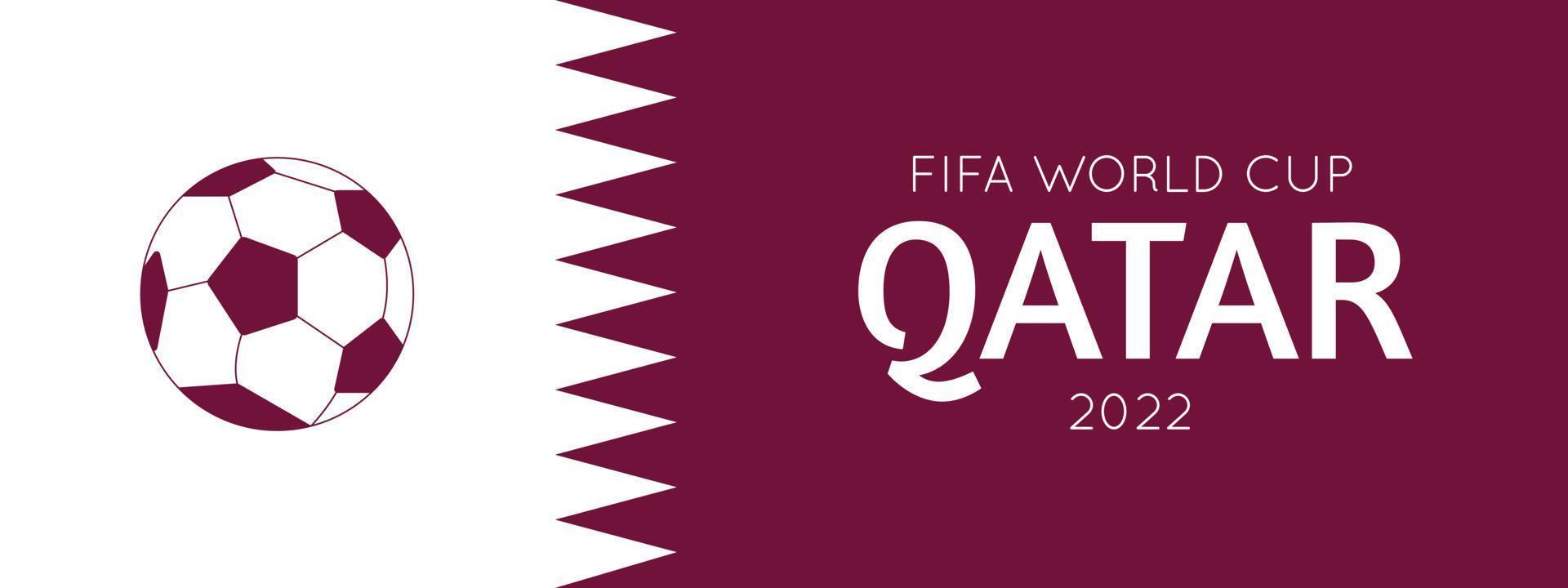 Qatar football cup 2022. World football championship. Flat vector illustration
