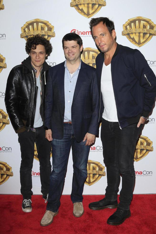 LAS VEGAS, APR 12 - Christopher Miller, Phil Lord, Will Arnett at the Warner Bros Pictures Presentation at CinemaCon at the Caesars Palace on April 12, 2016 in Las Vegas, CA photo