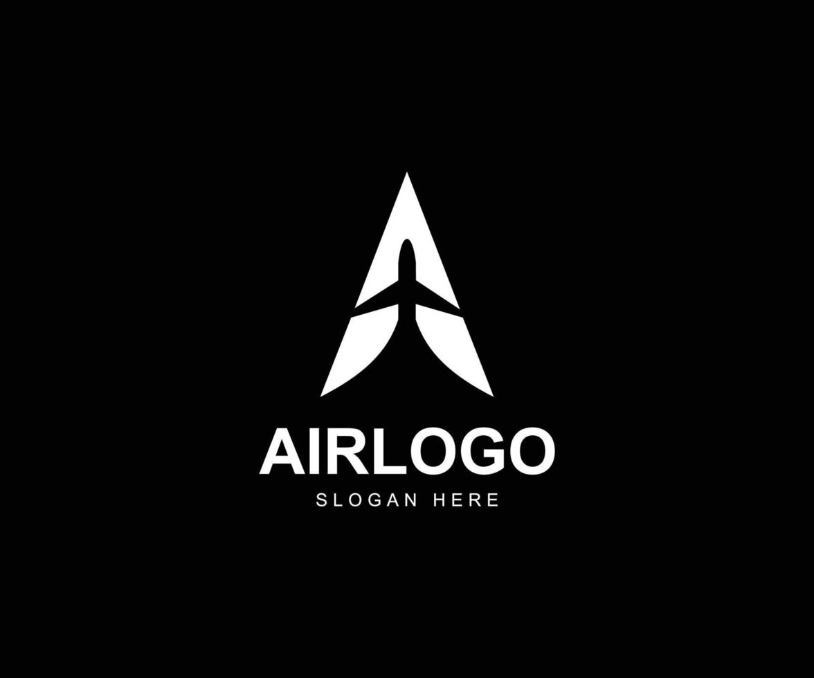 el logotipo del avión. ilustración simple del logotipo del vector plano. logotipo de la empresa de viajes.