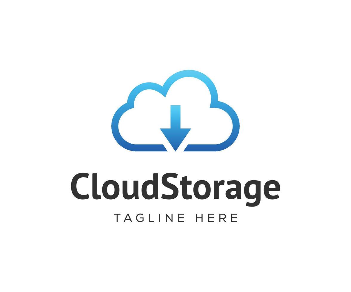Cloud Logo Design. Storage Cloud Logo Design. vector