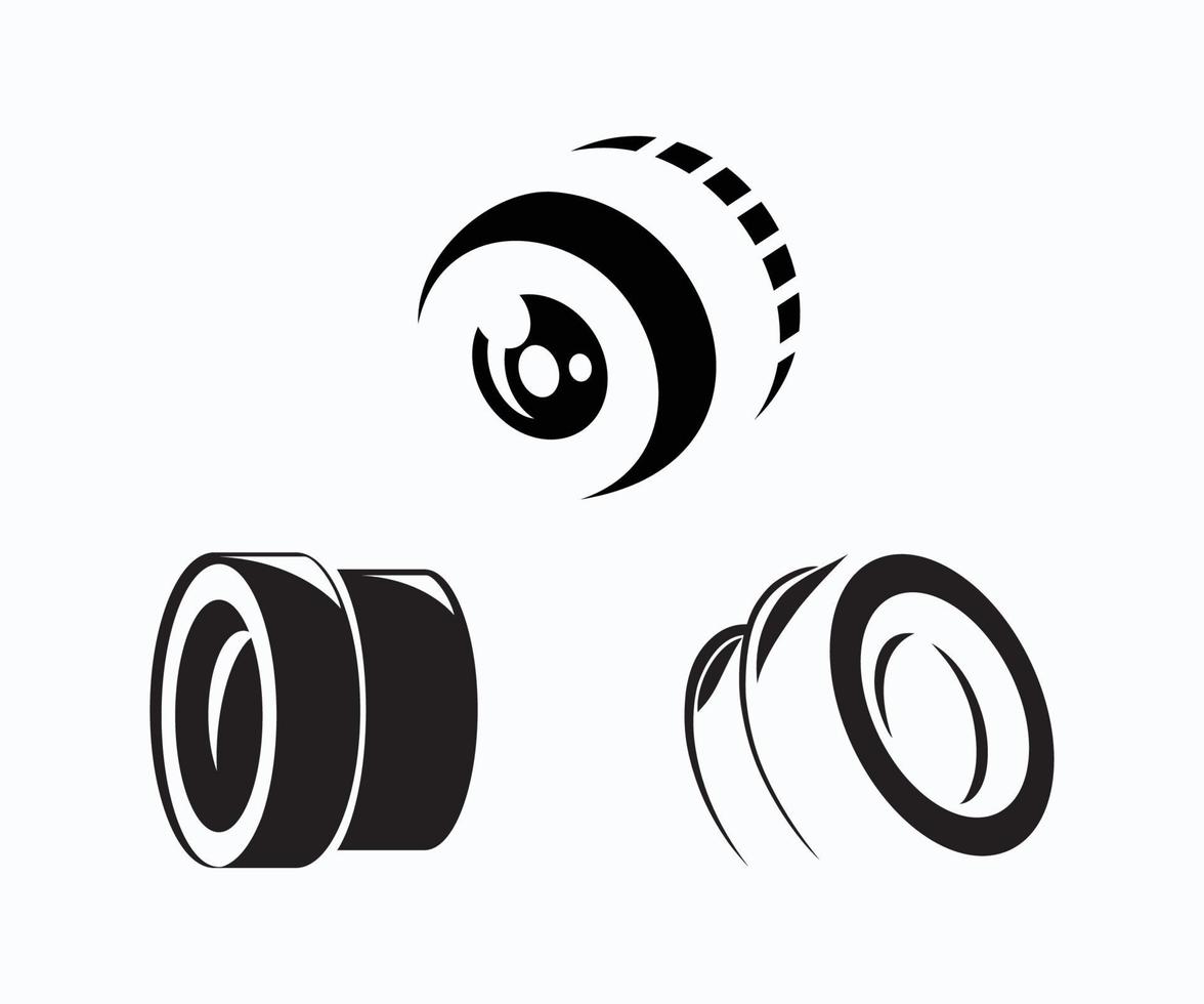 Camera lens Vector Icons Set. Modern Camera Lens Simple Icons Set