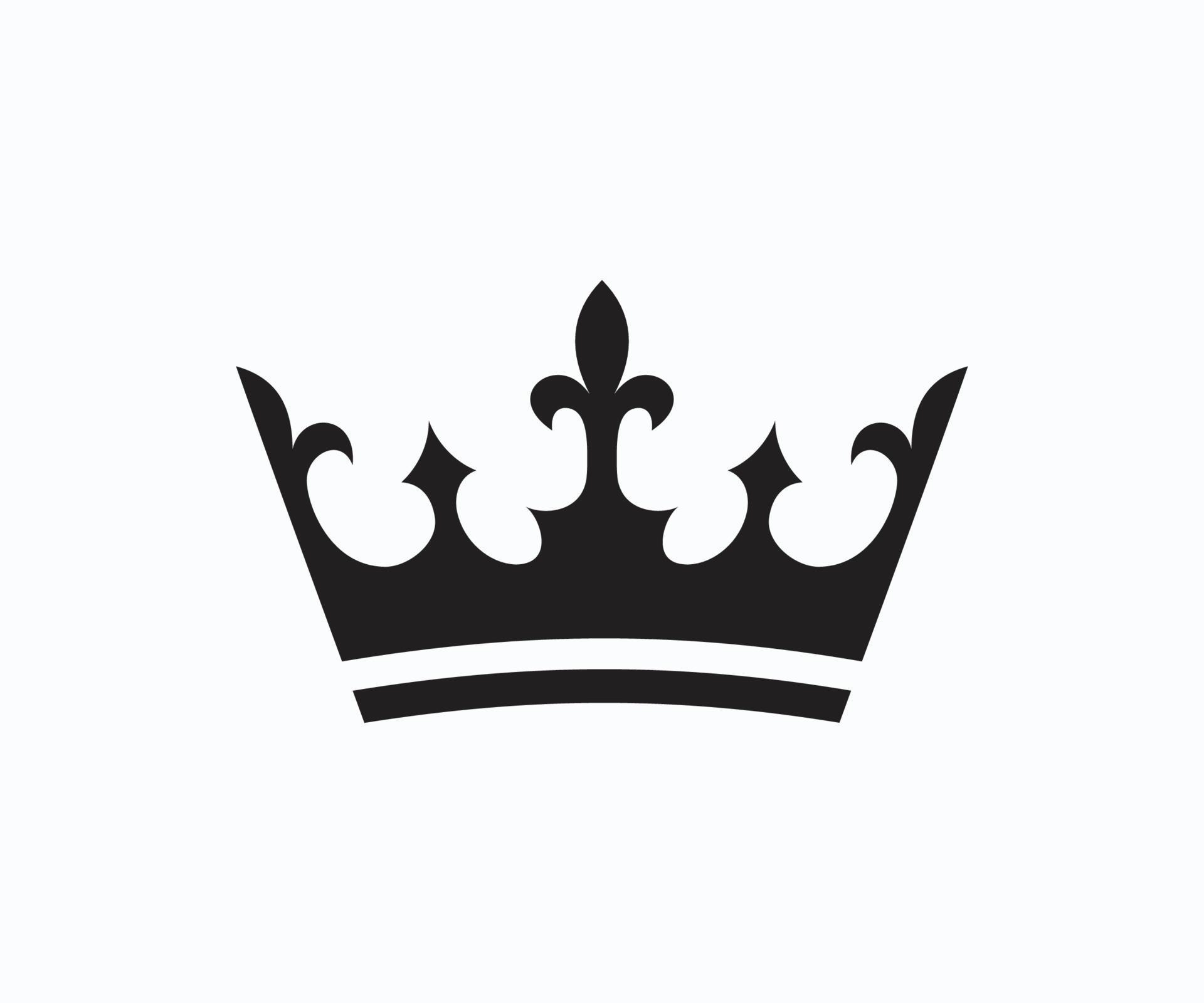 Clear Black Crown Vector Icon Symbol Template. 10624605 Vector Art at