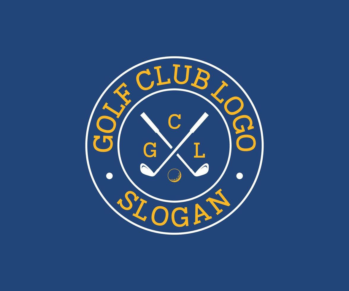 vector de plantilla de diseño de logotipo de golf creativo.