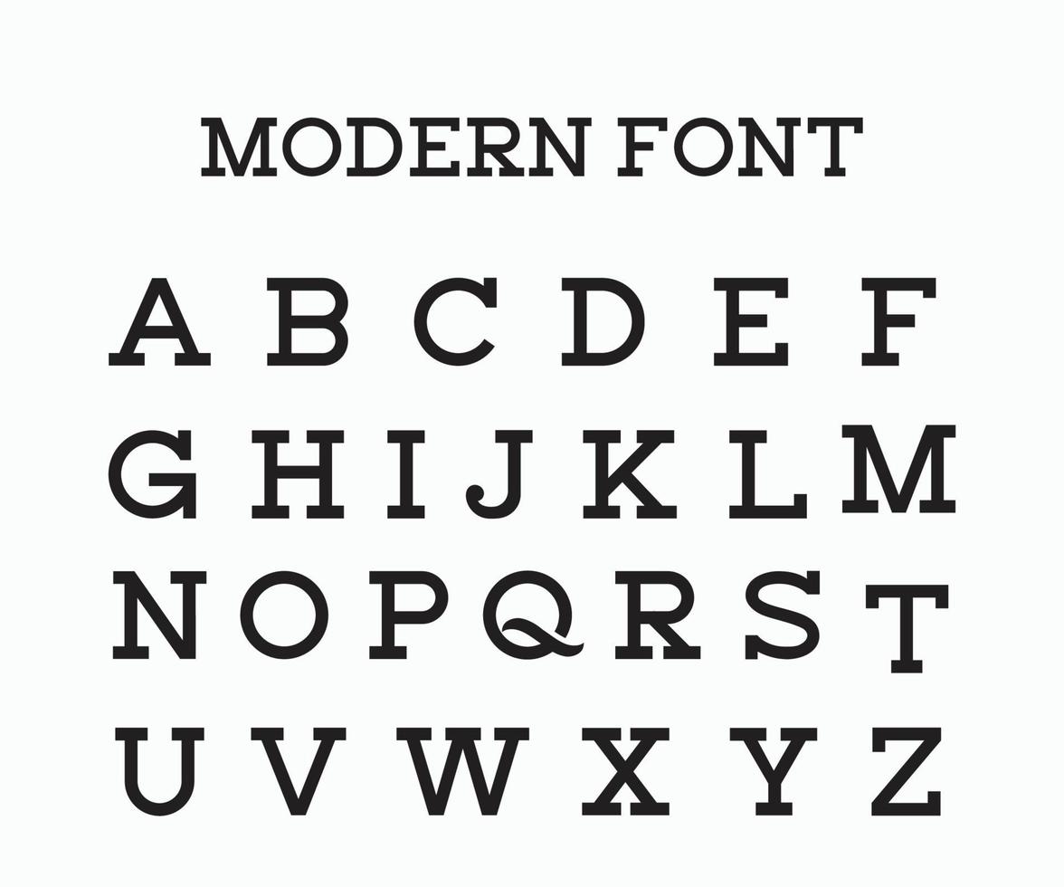 Modern alphabet letters font. Elegant Classic Minimal Font. vector