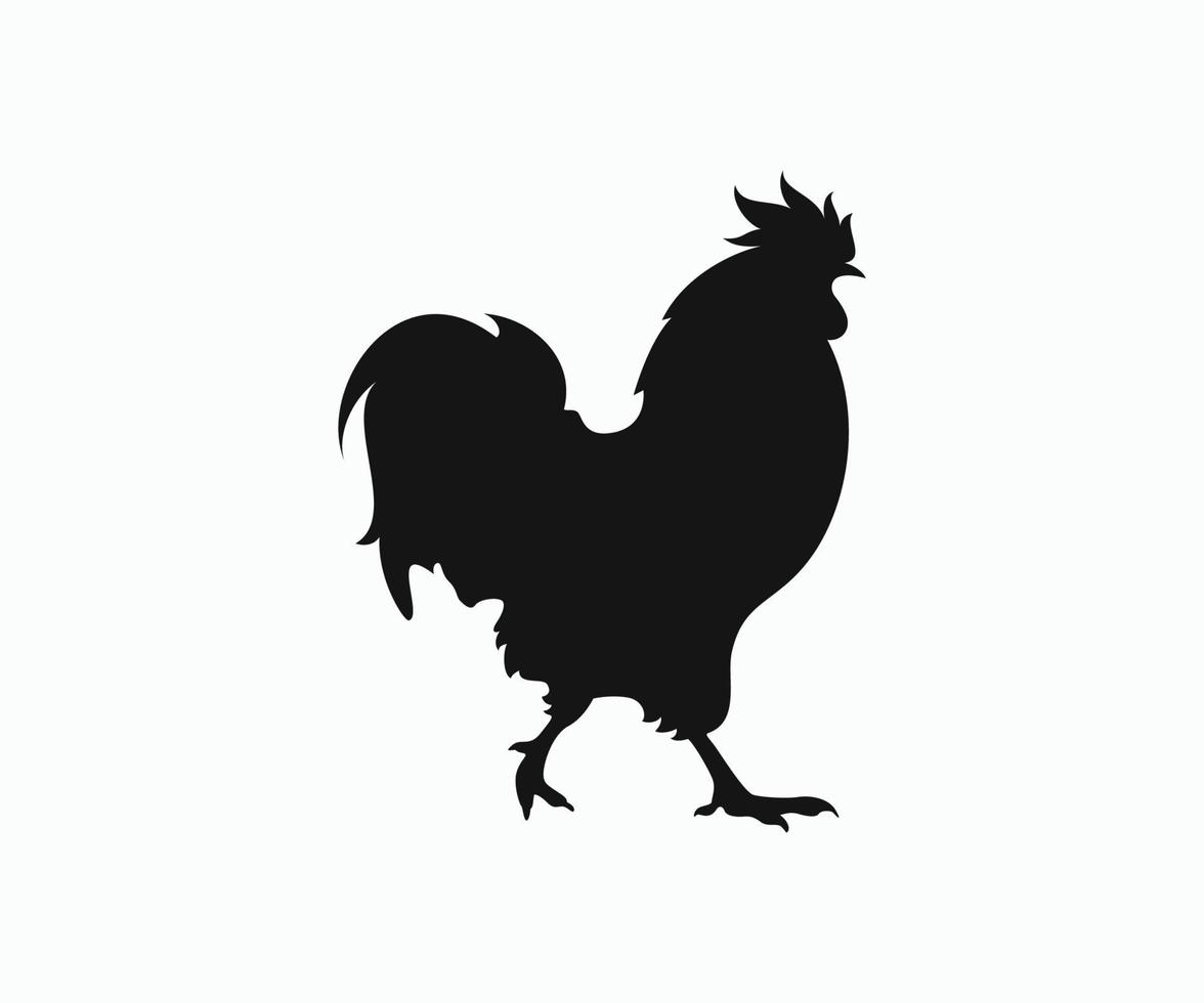 vectores de gallo o gallo. vector de gallo negro. vector de logotipo de gallo.