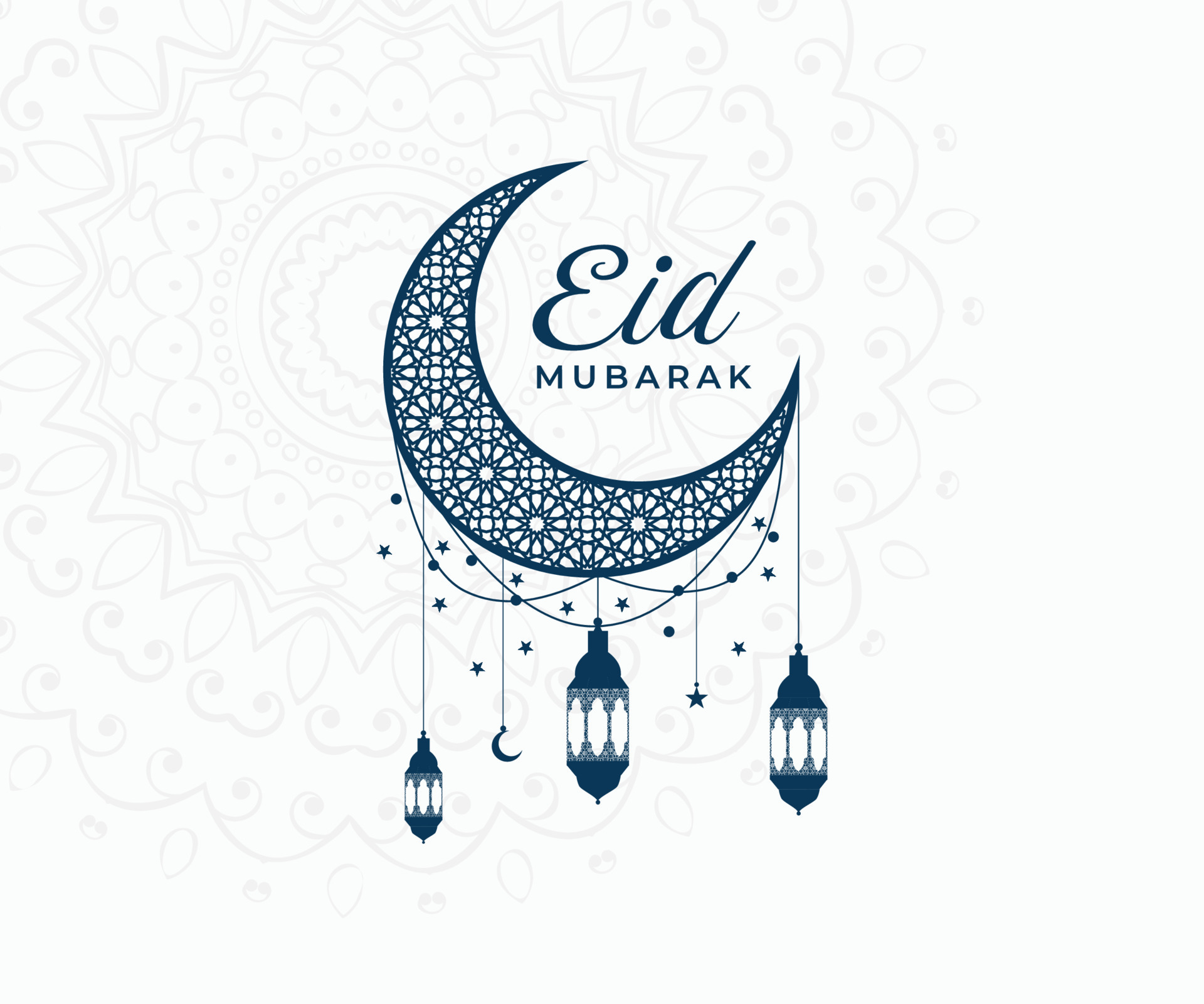 Eid Mubarak Icon Trendy Vector. Eid Mubarak Logo Trendy Design Vector