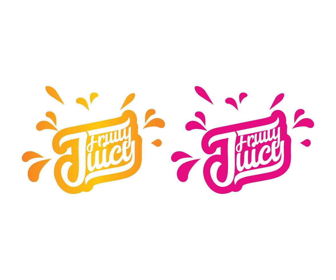 logo de jugo de fruta logo de bebida fresca. logotipo de jugo de arte vectorial, iconos y gráficos. vector
