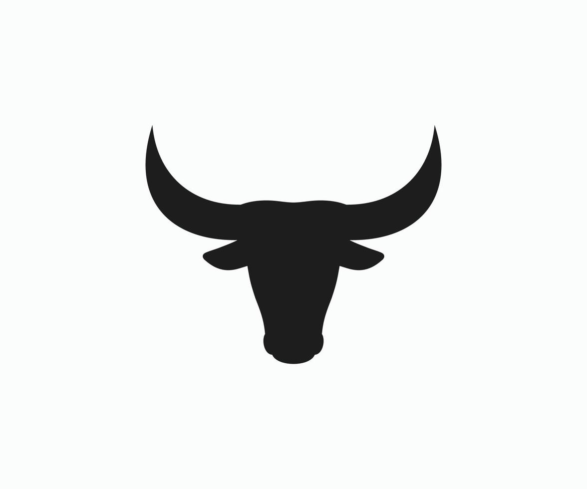 Bull Head Logo Icon Vector Template. Abstract Simple Bull Head Logo Concept.