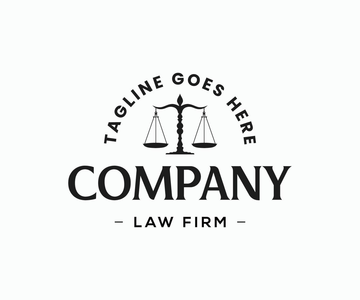 Vintage Law Firm Logo Template vector