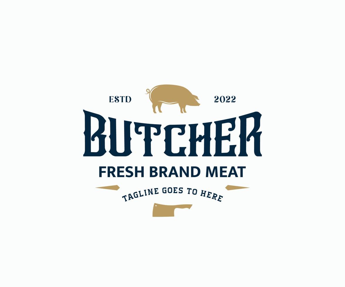 Butcher Logo. Butcher shop logo and label. Butcher Logo Design Template. vector