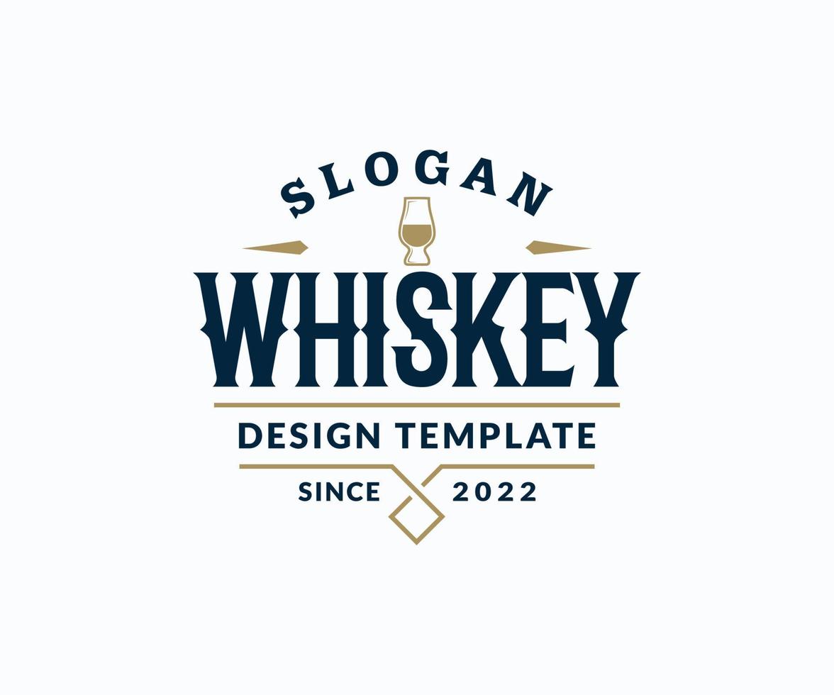 plantilla de diseño de logotipo de whisky. logotipo de vino vector