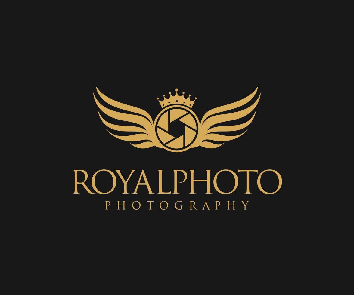 Wings Photography Logo Template. Photo Wings Logo Template. vector