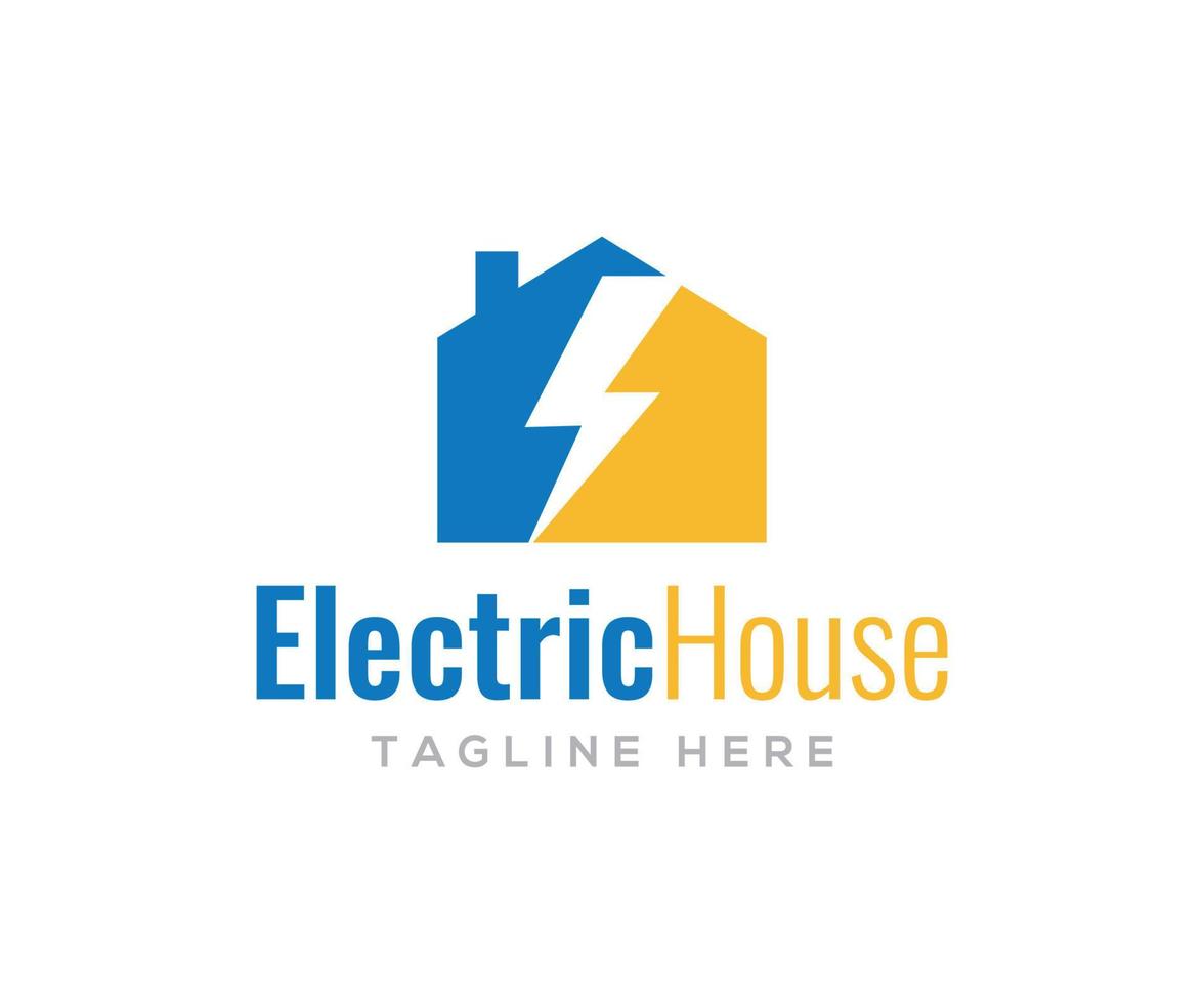 Electric House Logo Template. Electric Home Logo vector
