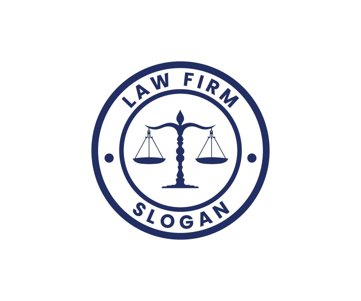 plantilla de diseño de logotipo de bufete de abogados vector