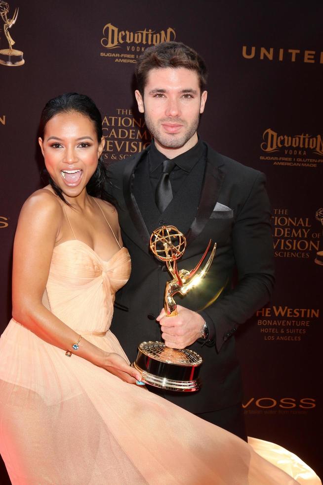LOS ANGELES, MAY 1 - Karrueche Tran, Kristos Andrews at the 43rd Daytime Emmy Awards at the Westin Bonaventure Hotel on May 1, 2016 in Los Angeles, CA photo