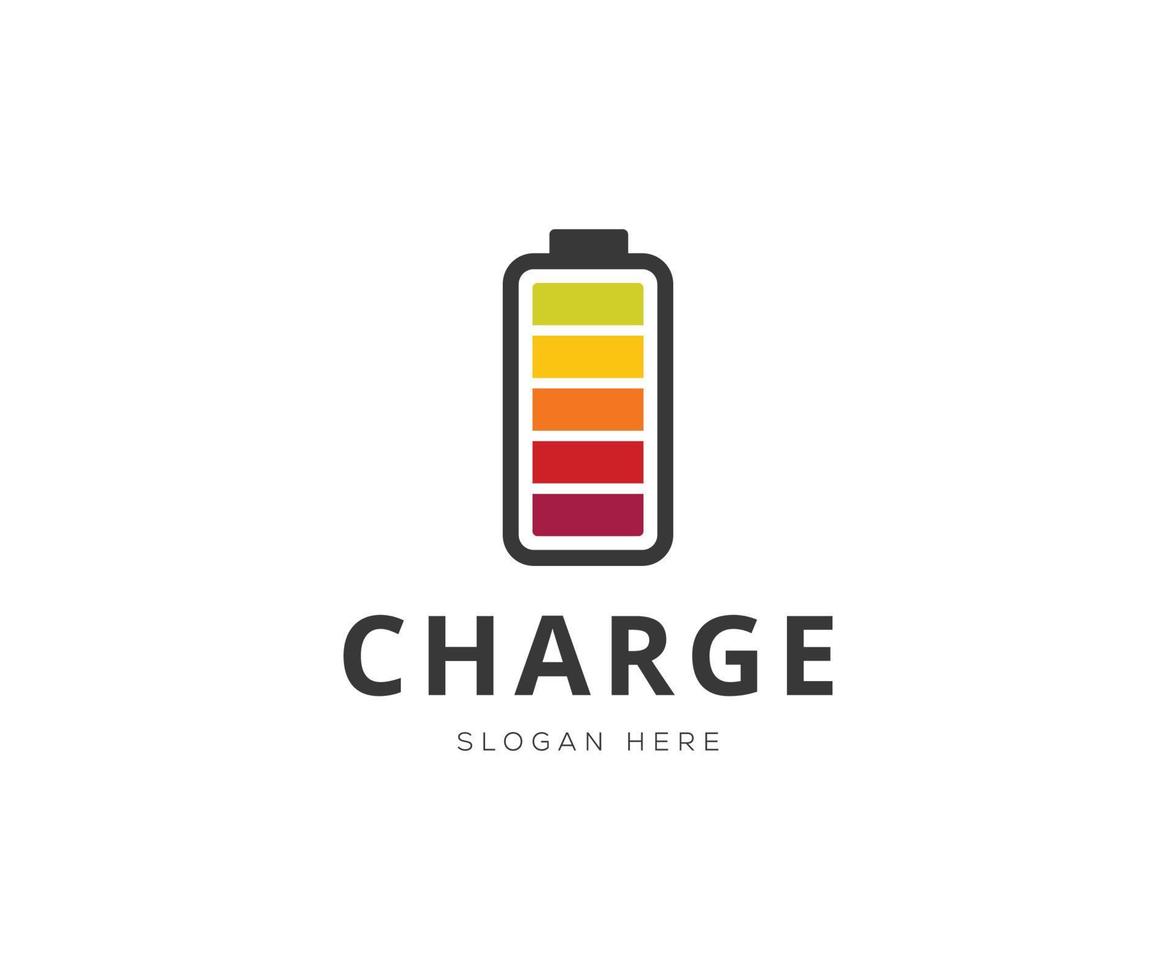 Electric Battery Logo Template, Recharge Logo Template. vector