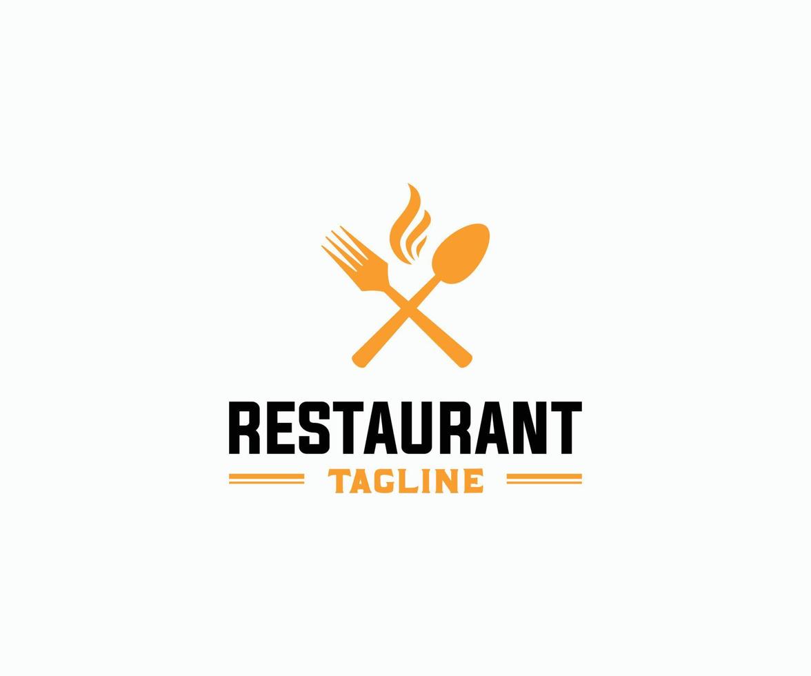 Restaurant logo. Restaurant Logo Design Vector Template Stock Vector.