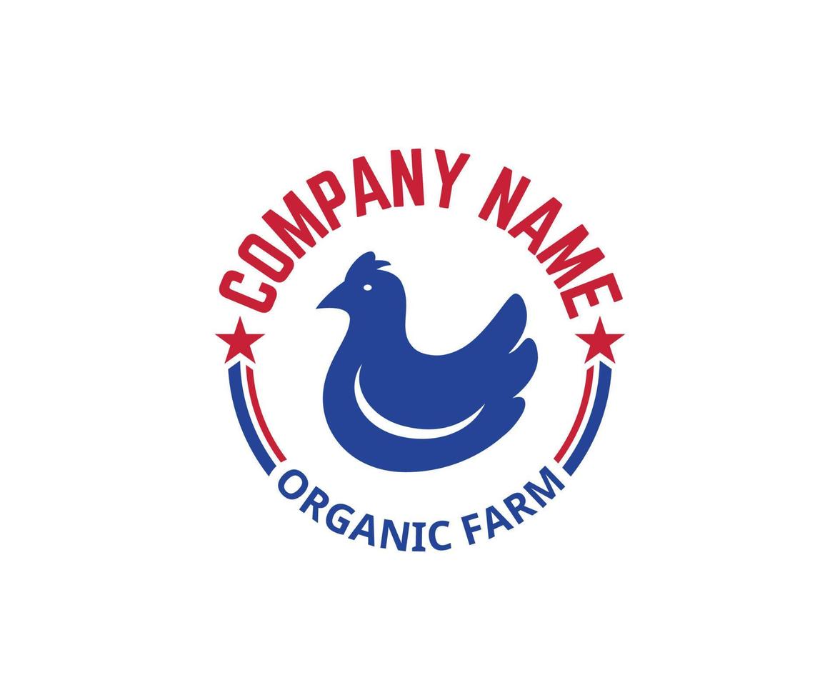 diseño de logotipo de pollo, plantilla de logotipo de granja de pollos. vector