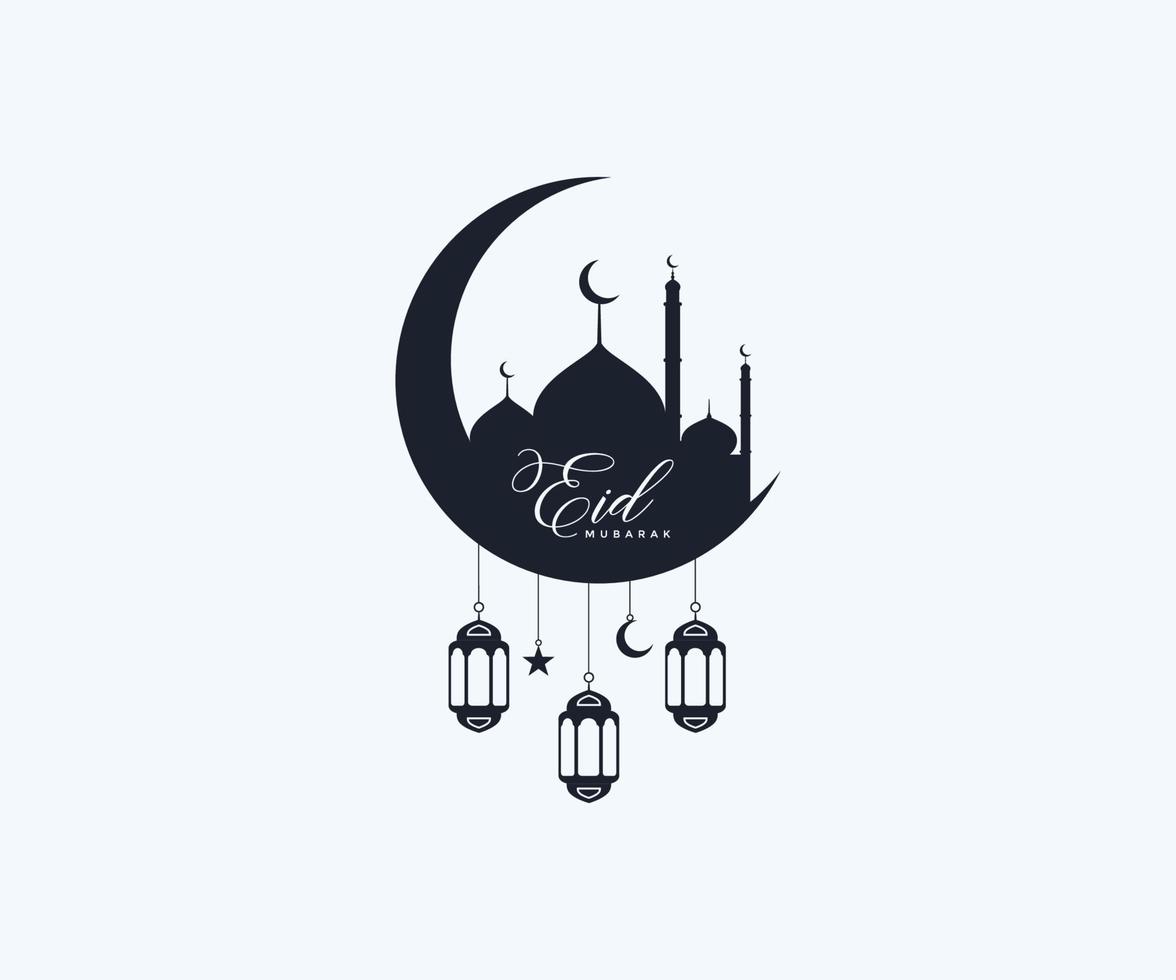 Creative Eid Mubarak Text Design. Eid Mubarak Vector Text Design