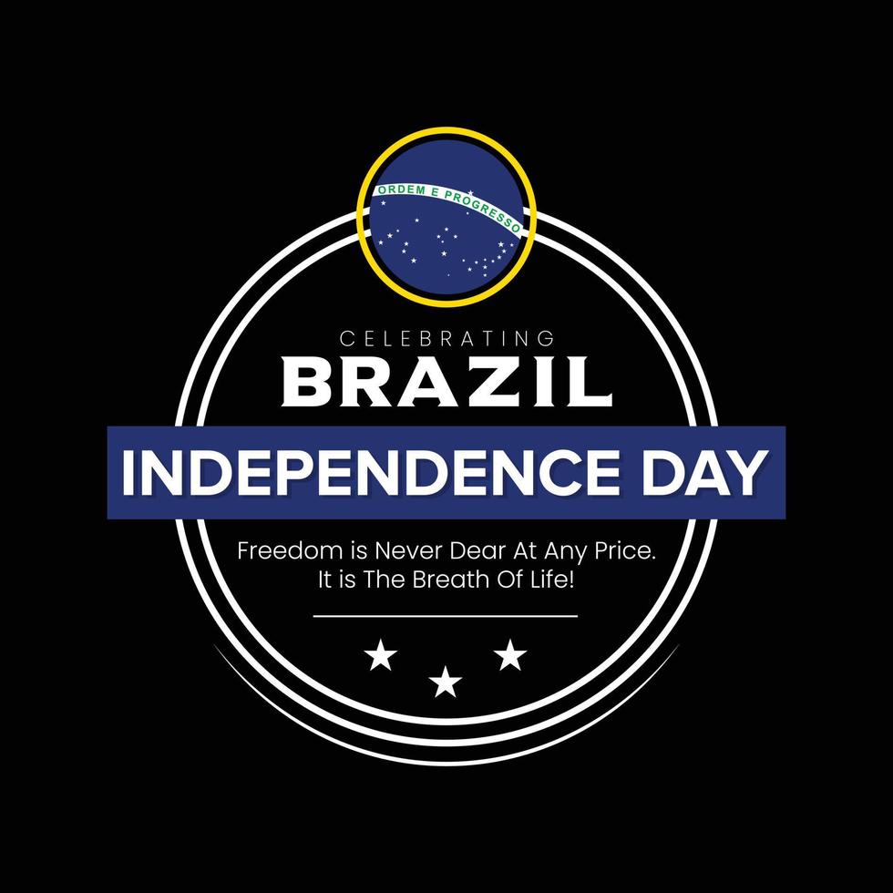 7th September Brazil Independence Day Celebration vector