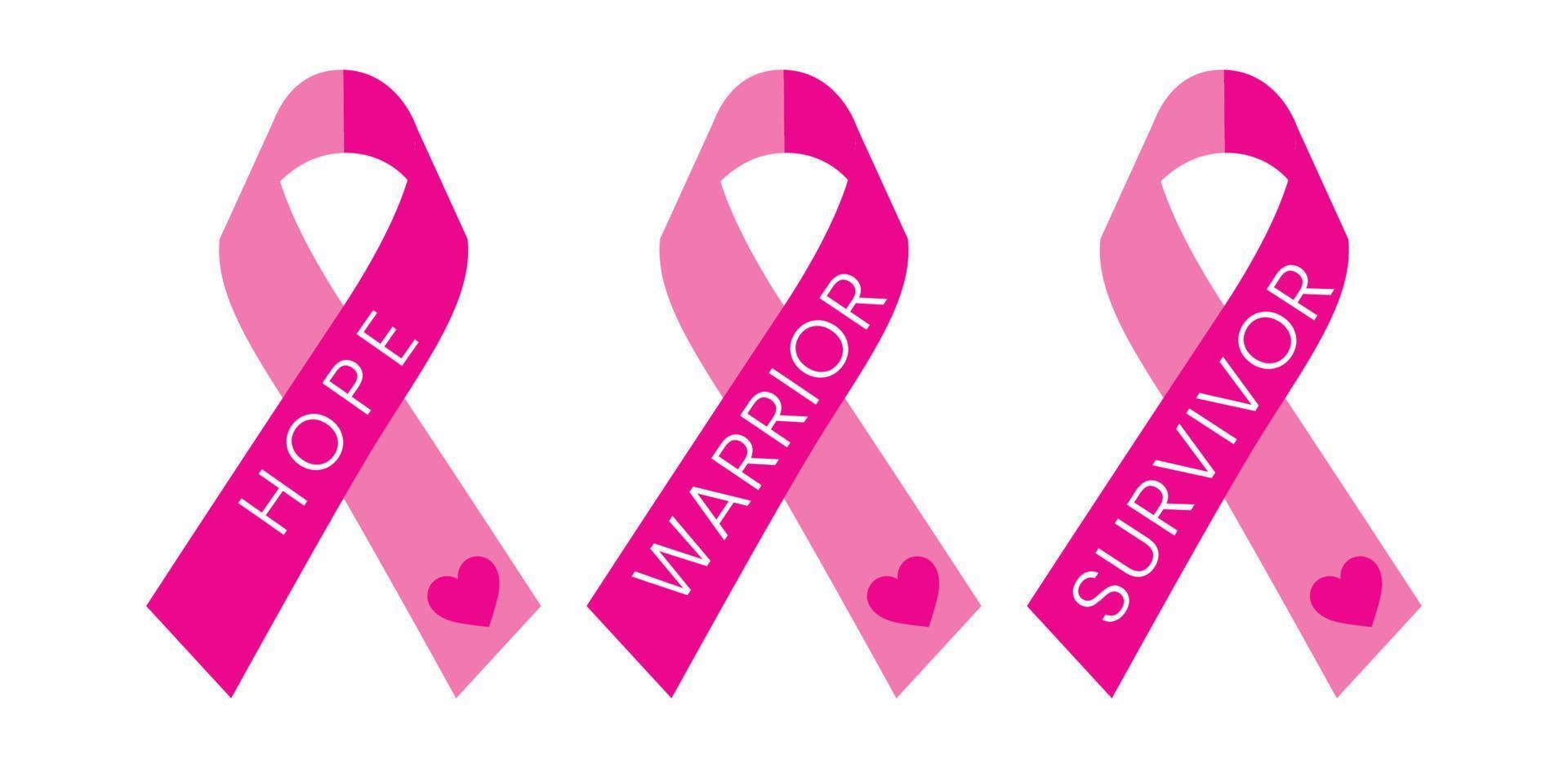 World Breast Cancer Awareness Month in October vector