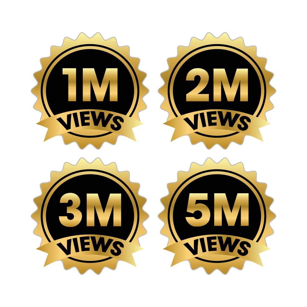 Million Views Vector Icon Set