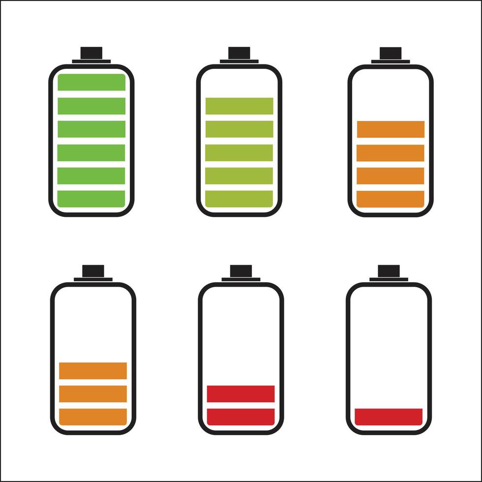 Set of Battery Icons Vector