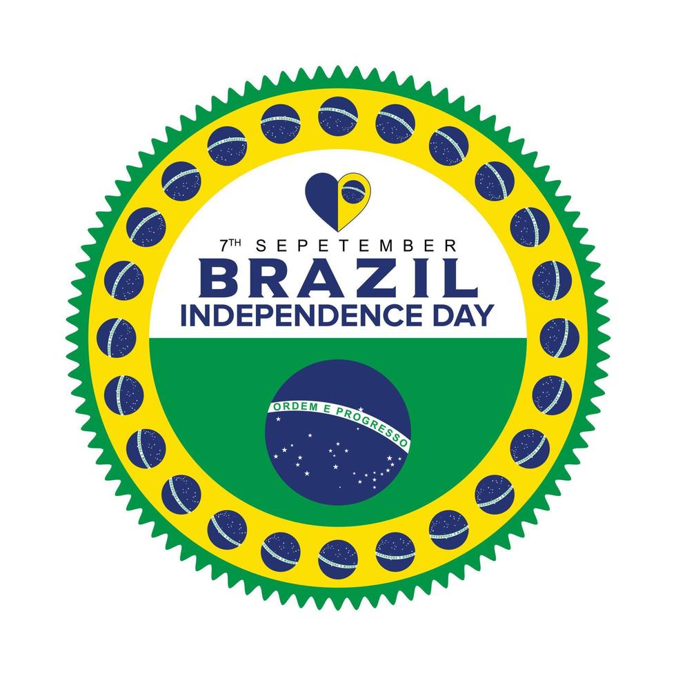 7 de septiembre celebración del día de la independencia de brasil vector