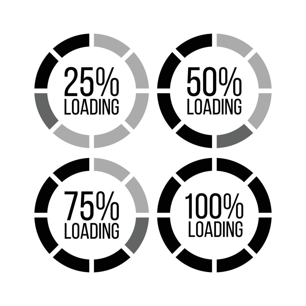 Loading Icons Set Vector Illustration