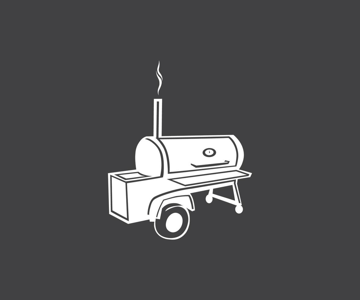 Barbecue Machine, Grill Machine. Charcoal Grill vector, Barbecue Grill Logo Template vector