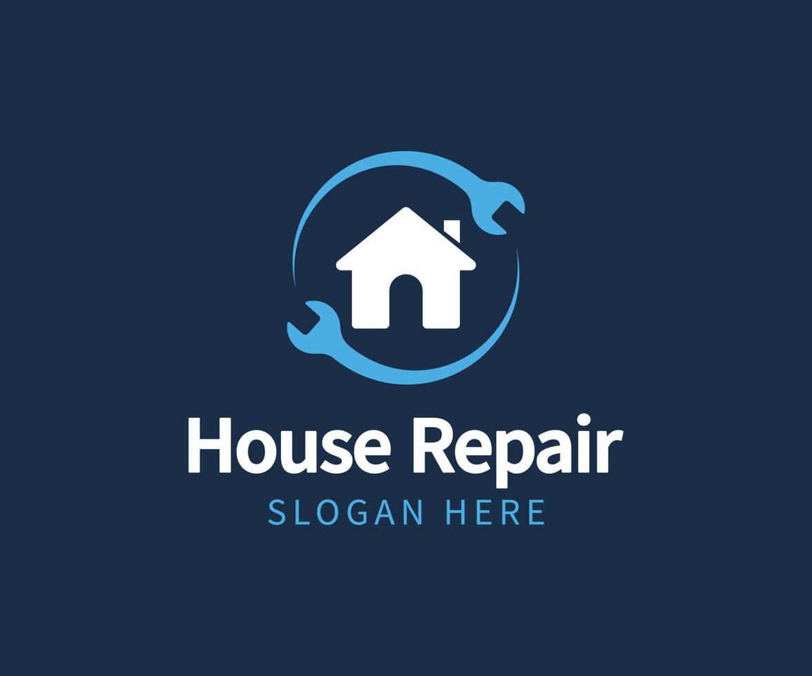 plantilla de diseño de logotipo de reparación de casa vector
