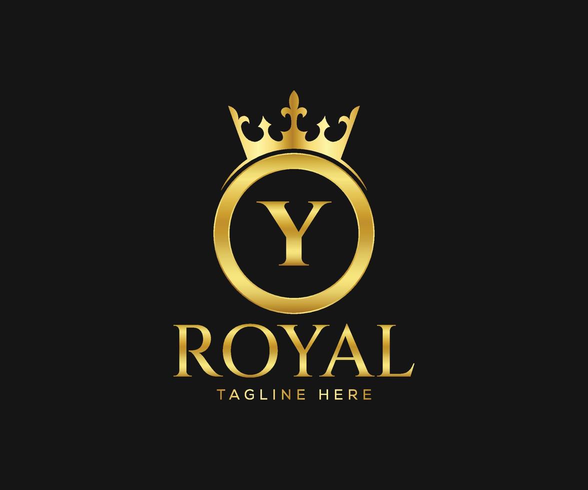 Luxurious Royal Logo Design. Letter Y Logo Design Template. vector