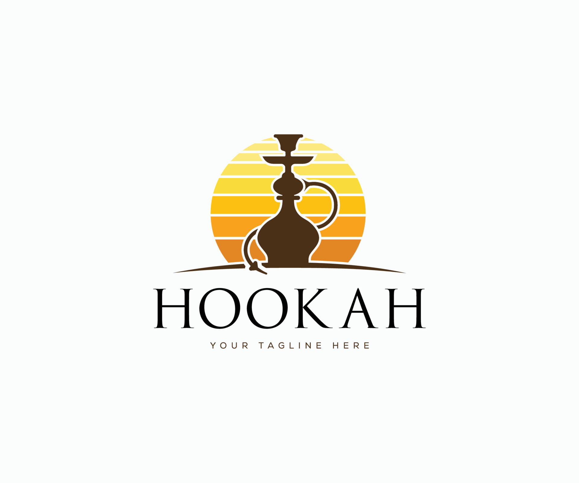 Creative Hookah Bar Logo Design. Best Shisha Logo Vector. 10627465