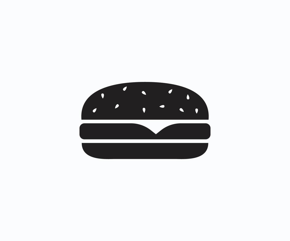 comida rápida, icono de hamburguesa, vector de icono de hamburguesa de comida rápida