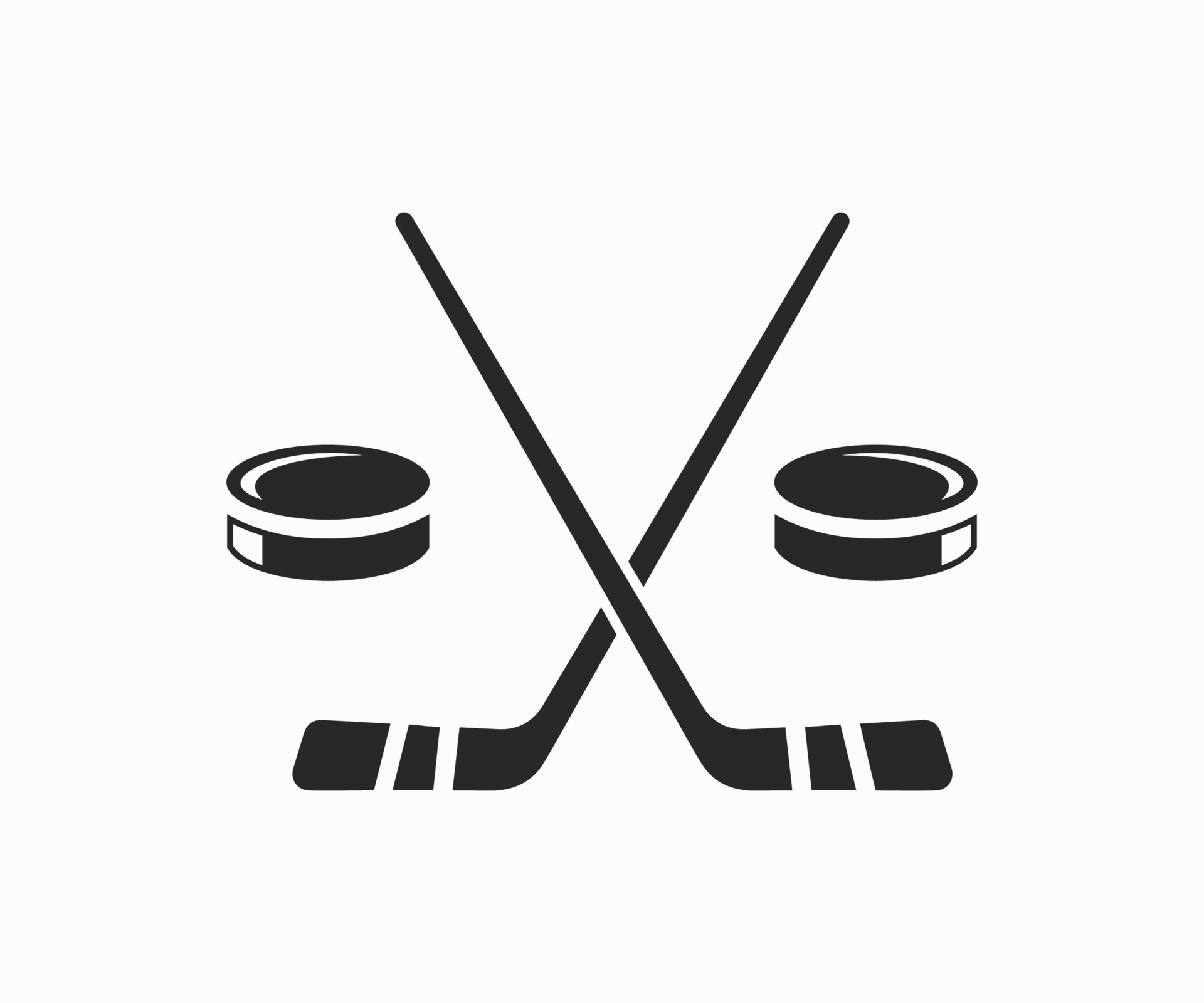 Ice Hockey Stick With Puck Sports Vector. Ice Hockey Sports Equipment