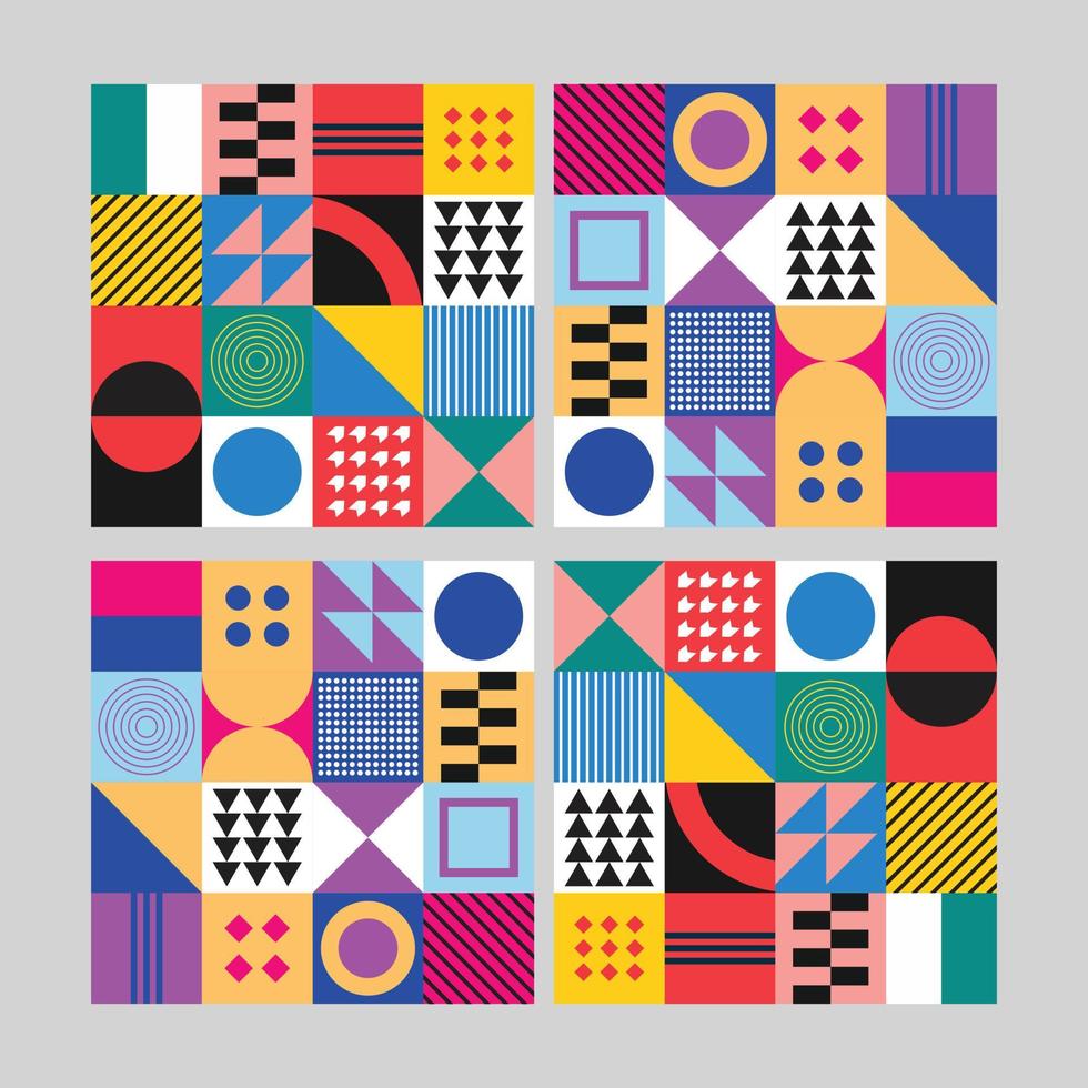 Seamless Geometric or Abstract Pattern Background Neo Geo Vector Template