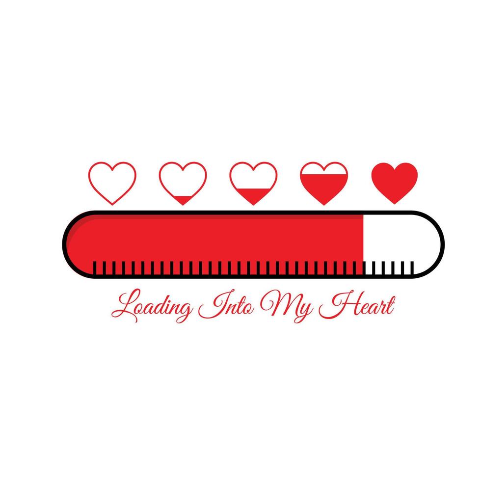 Loading Into My Heart Vector Template