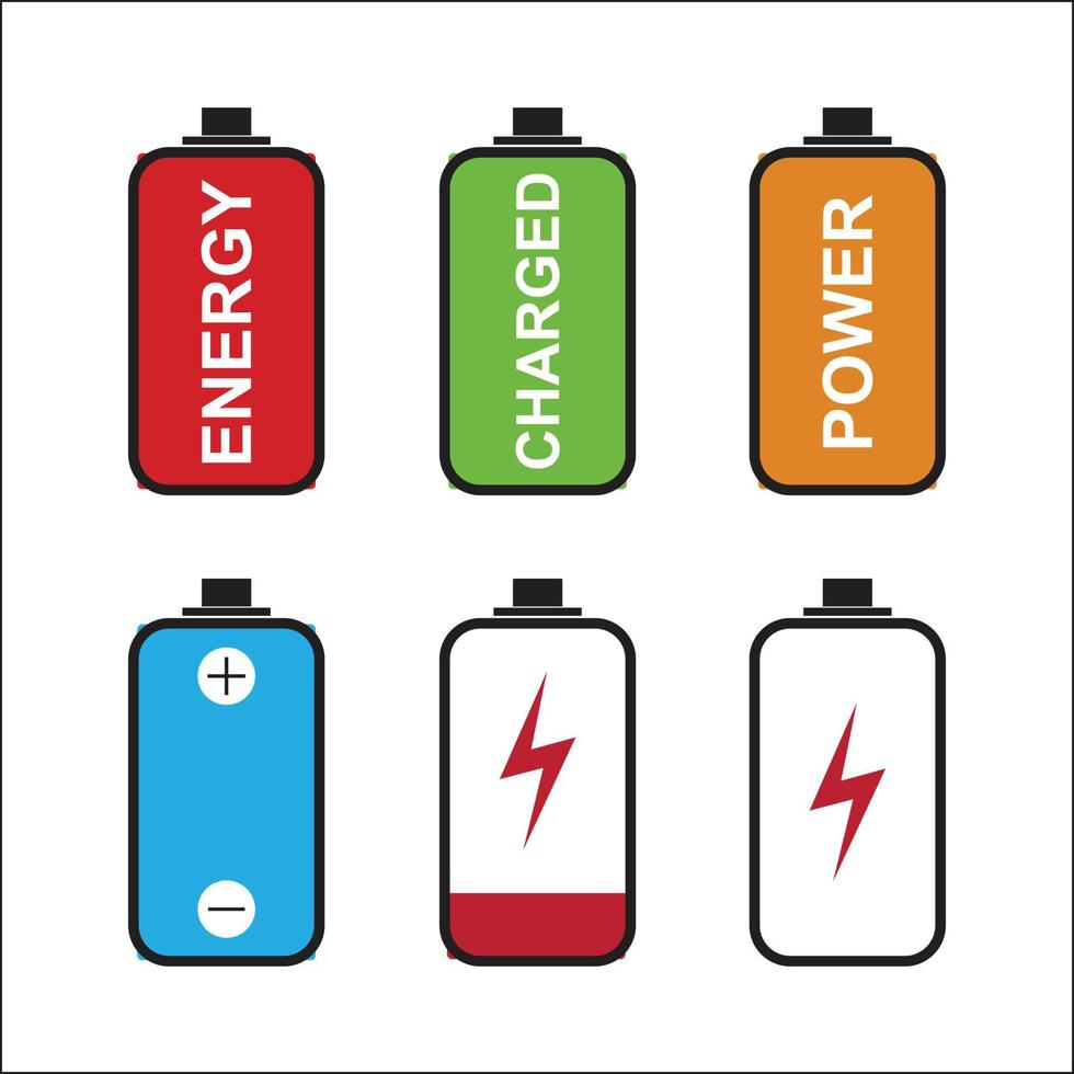 Set of Battery Icons Vector