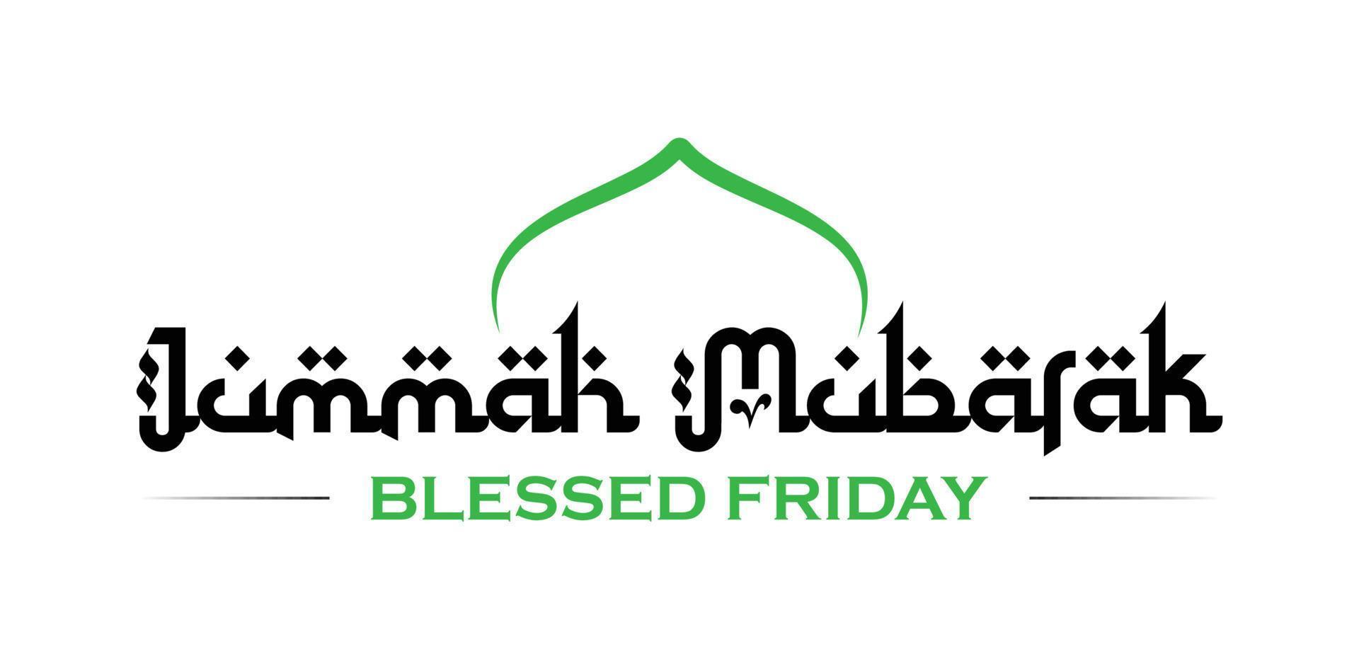 Jummah Mubarak Holy Friday Vector Design Template