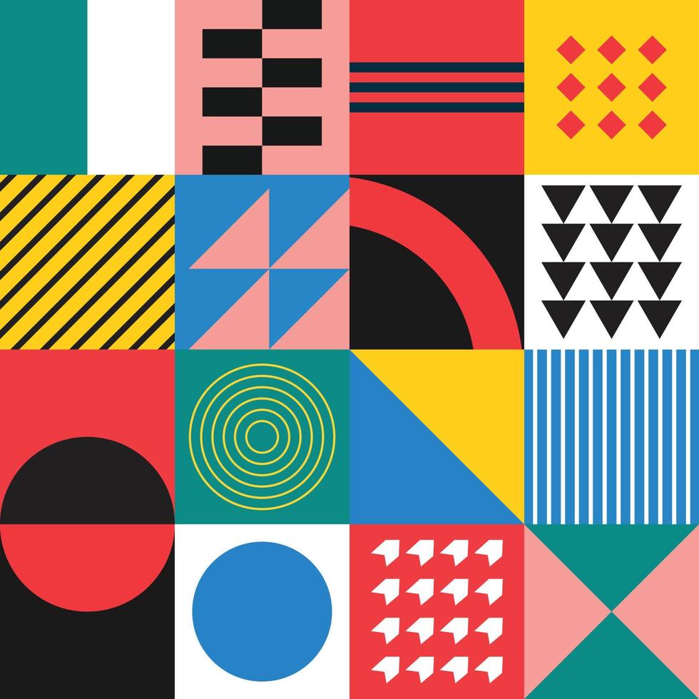 Seamless Geometric or Abstract Pattern Background Neo Geo Vector Template