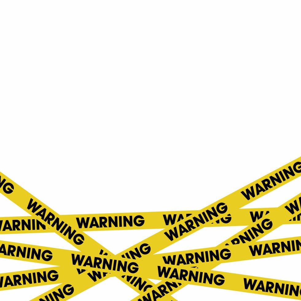 Warning Yellow Tape or Stripes Vector Template Design