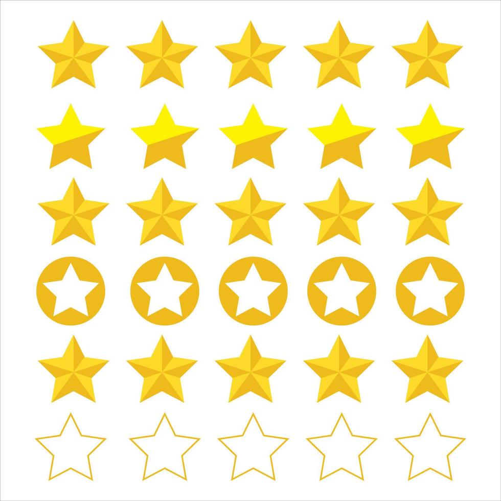 Set of Star Icons. Sparkles, Shining Burst vector