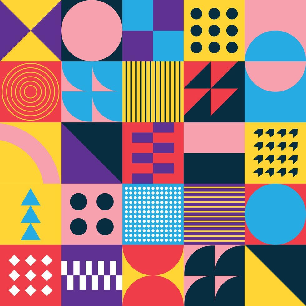 Seamless Geometric or Abstract Pattern Background Neo Geo Vector Template